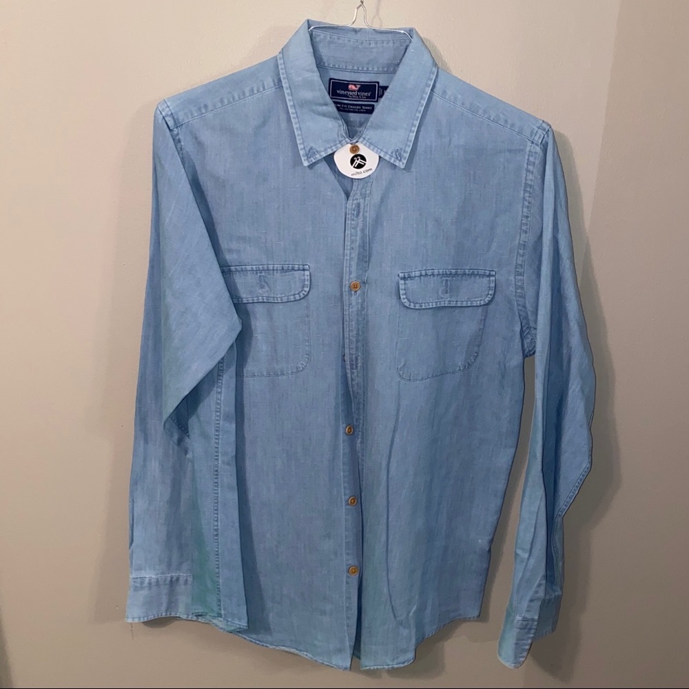 VINEYARD VINES JEAN SHIRT CASUAL BUTTON UP